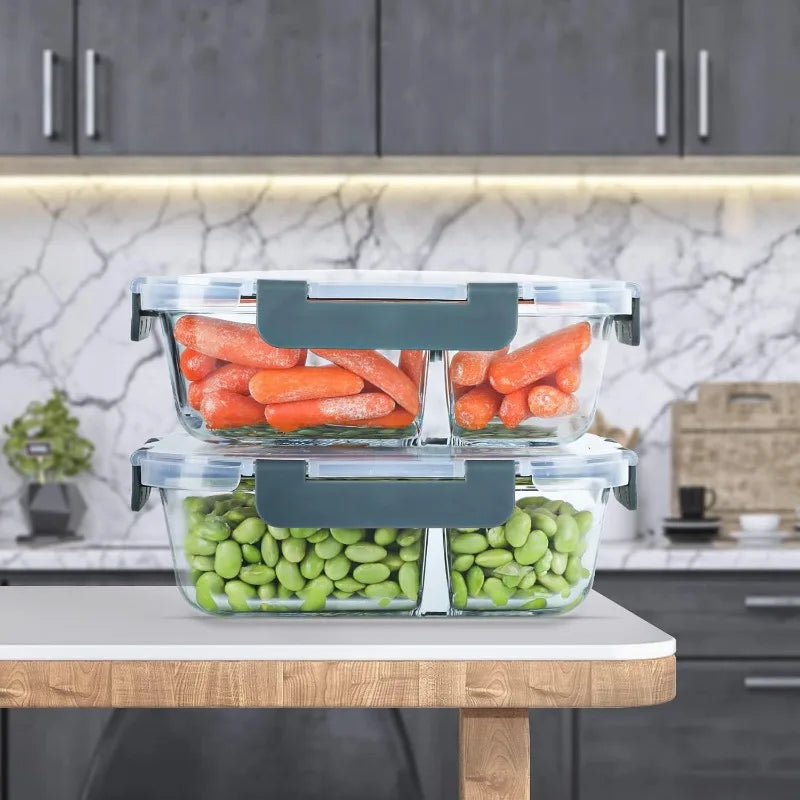 10-Pack Glass Meal Prep Containers