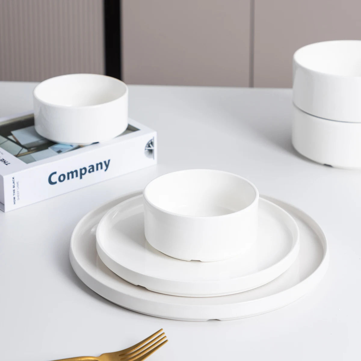 White Porcelain Dinnerware Set