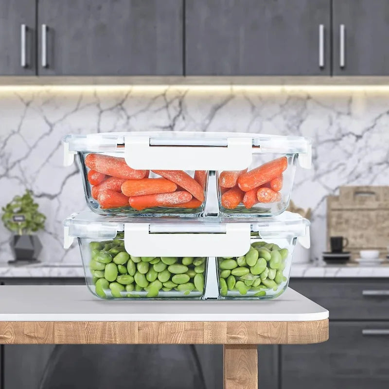 10-Pack Glass Meal Prep Containers