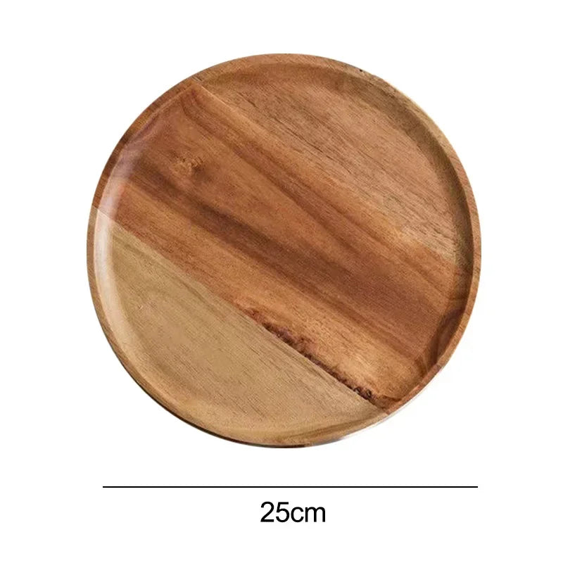 Rustic Round Wooden Serving Platter
