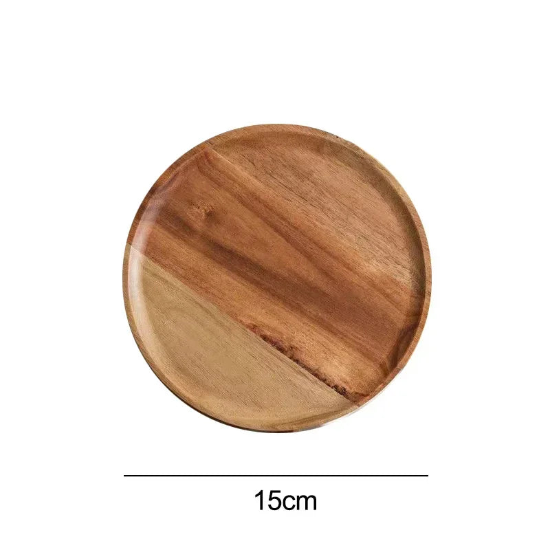 Rustic Round Wooden Serving Platter