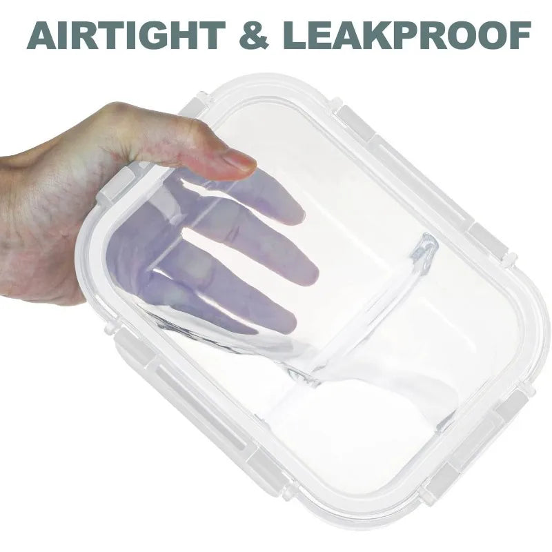 10-Pack Glass Meal Prep Containers