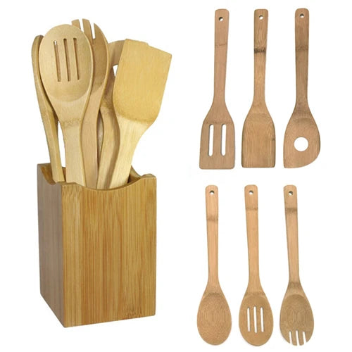7-Piece Wooden Utensil Set