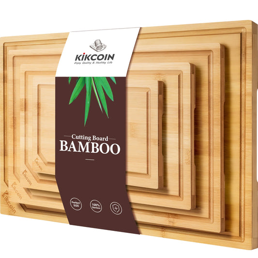 Bamboo Cutting Board Set – 4 Pack