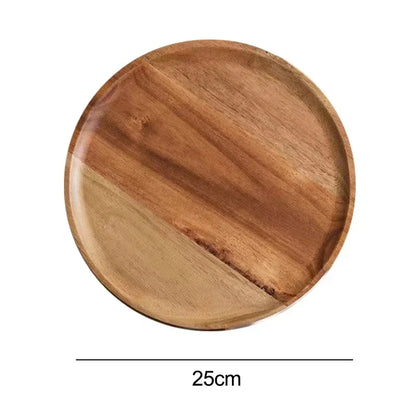 Rustic Round Wooden Serving Platter