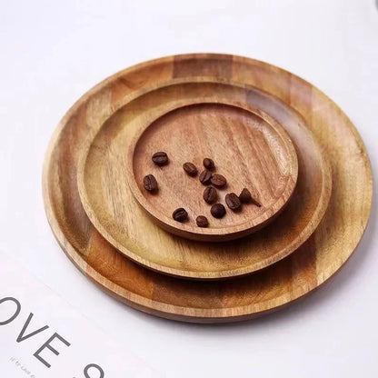 Rustic Round Wooden Serving Platter