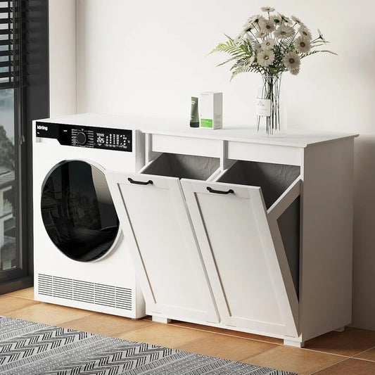 Double Tilt-Out Laundry Hamper Cabinet