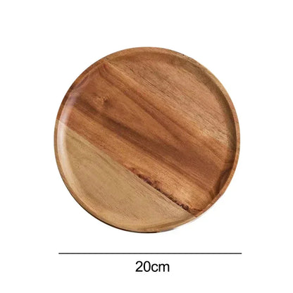Rustic Round Wooden Serving Platter