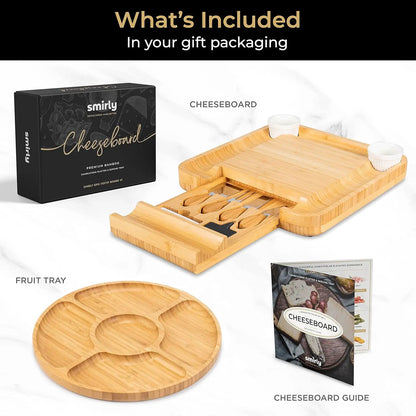 Premium Bamboo Charcuterie Board Set