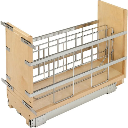 5" Pull-Out Wooden Bakeware Organizer