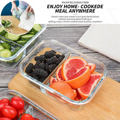 10-Pack Glass Meal Prep Containers