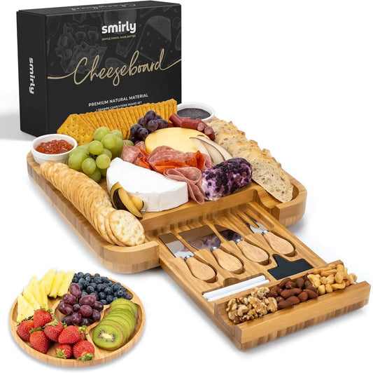 Premium Bamboo Charcuterie Board Set