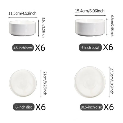 White Porcelain Dinnerware Set