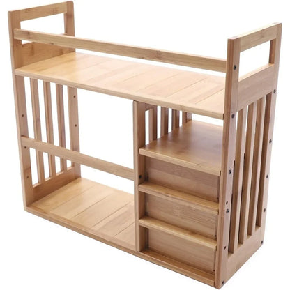 Natural Wood Desktop Bookshelf