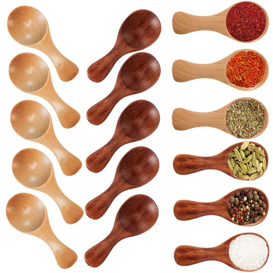 Small Wooden Spoons – 20-Pack Mini Salt & Spice Spoons for Jars