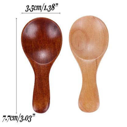 Small Wooden Spoons – 20-Pack Mini Salt & Spice Spoons for Jars